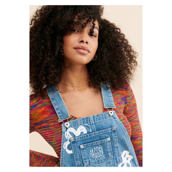 The Ragged Priest Flower Print Shortalls Sz.28 NWT - Picture 3 of 15